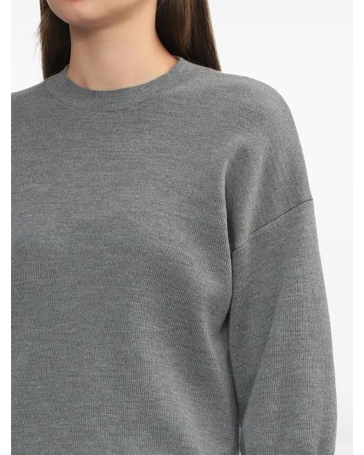 Jersey con cuello en V Enfold de color Gray