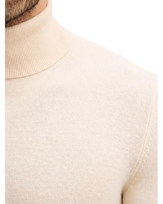Sisley Natural Roll-Neck Sweater for men