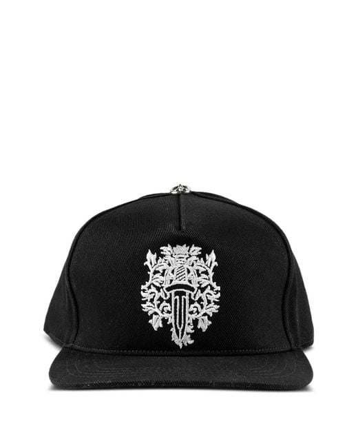 Chrome Hearts Black Dagger Denim Baseball Hat for men