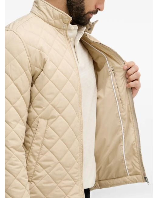 Gant Natural Quilted Zip-Up Jacket for men