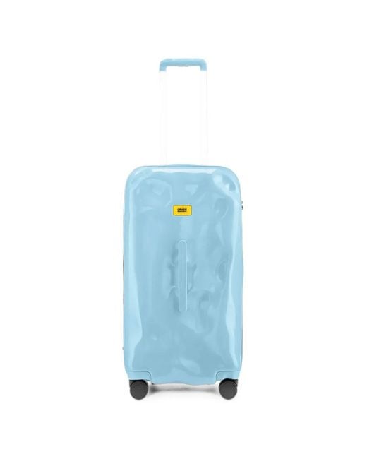Crash Baggage Blue Medium Trunk Dented-Effect Suitcase