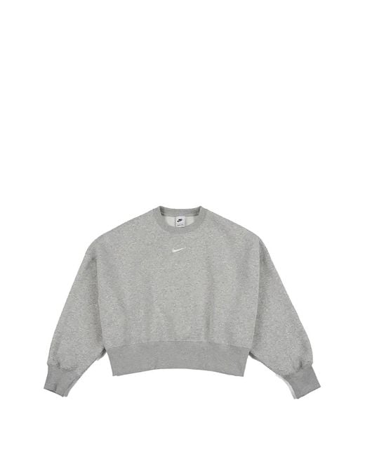 Nike Gray Phoenix Cropped Sweatshirt