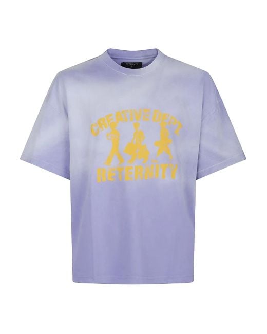 RETERNITY T-Shirt mit Batikmuster in Blue für Herren