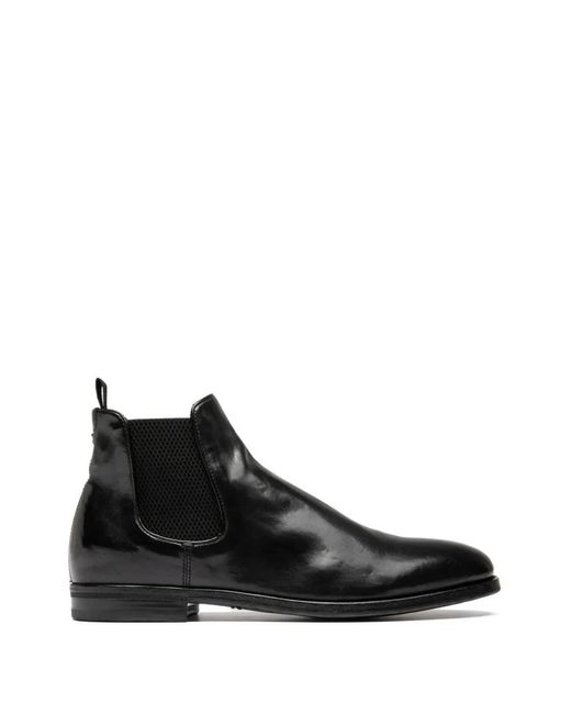 Officine Creative Black Vanderbilt Leather Derby Shoes for men