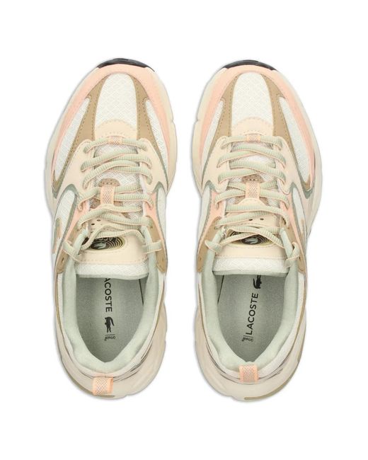 Lacoste White Panelled Logo-Patch Sneakers