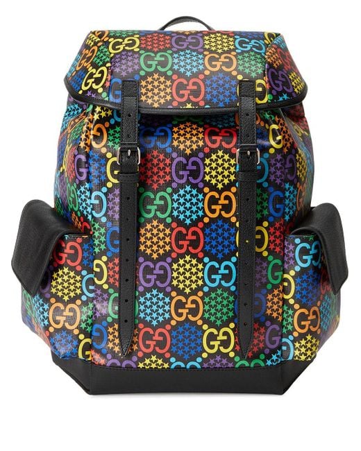 Gucci Black Medium GG Psychedelic Backpack for men