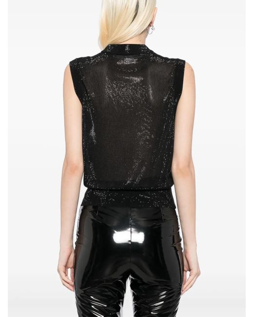 Alexander Wang Black Mock-Neck Tank Top