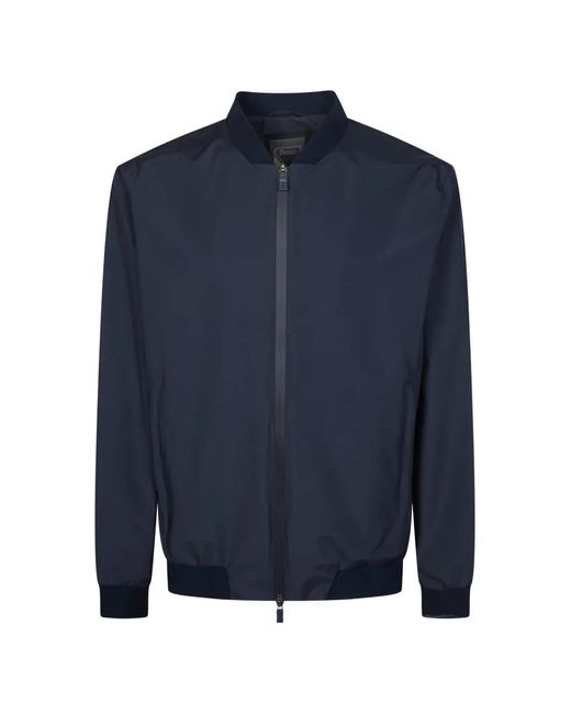 Herno Blue Zip Bomber Jacket for men