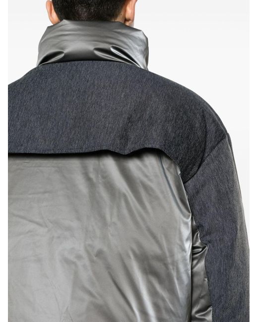 Feng Chen Wang Black Layered Padded Jacket for men