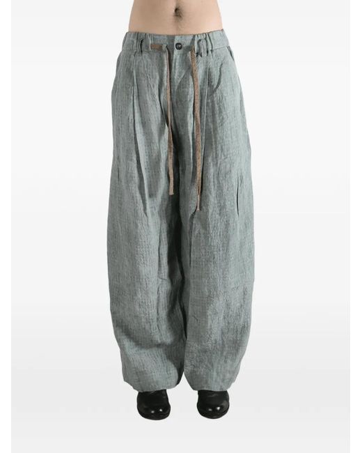 Ziggy Chen Blue Drawstring Trousers for men