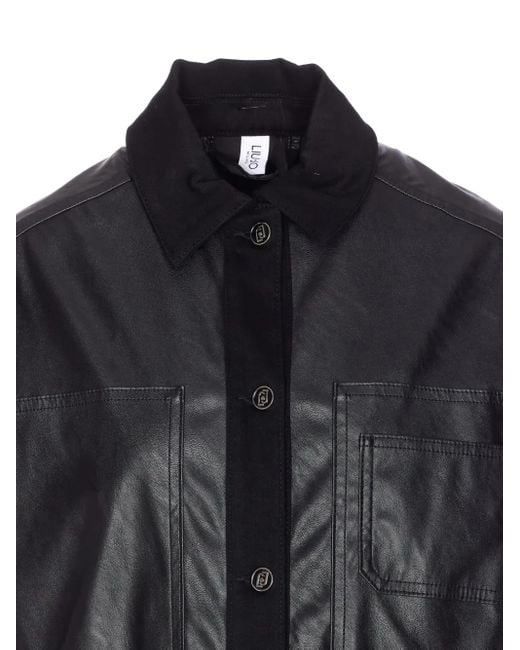 Liu Jo Black Jacke mit Kontrasteinsätzen