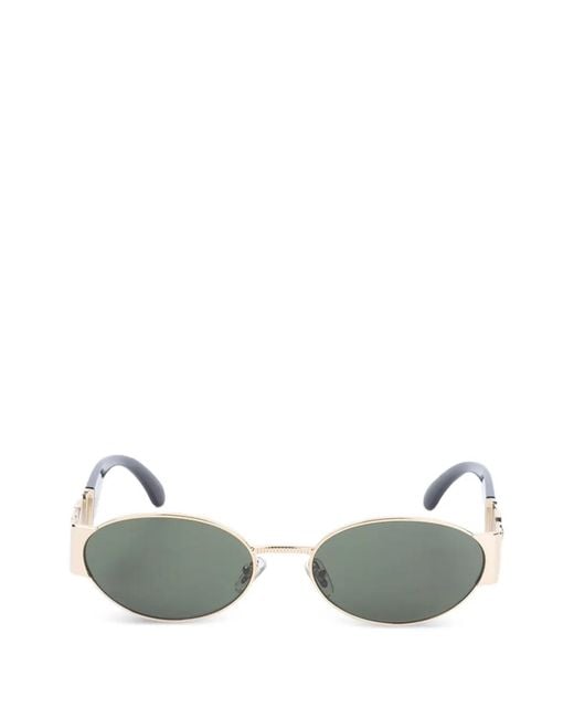Versace Metallic Oval-Frame Sunglasses