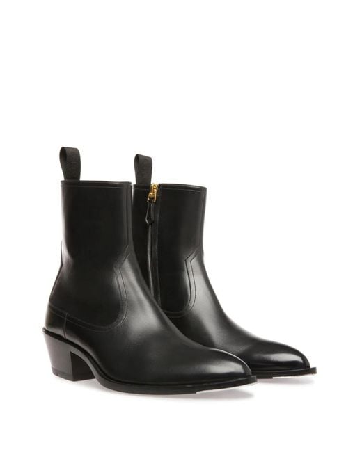 Bally Black Calf Plain Bootie