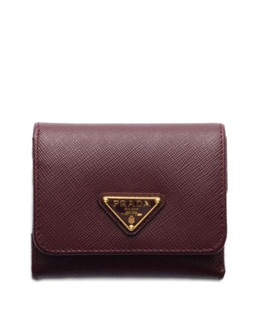 Prada Purple Small Saffiano Leather Wallet