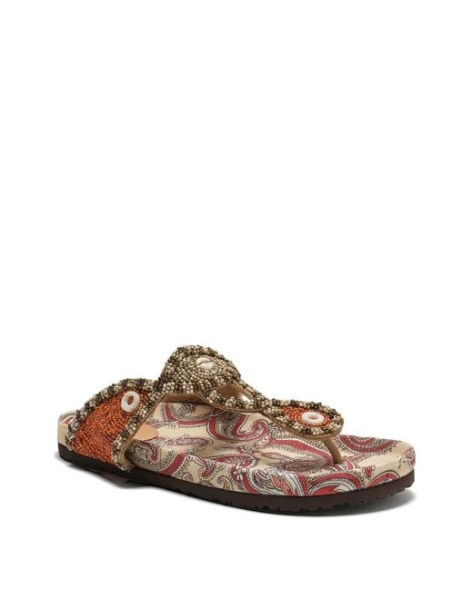 Maliparmi Brown Beaded Sandals