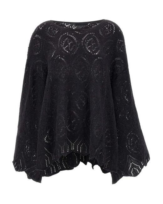Jersey de punto flojo con manga ancha Maurizio Mykonos de color Black