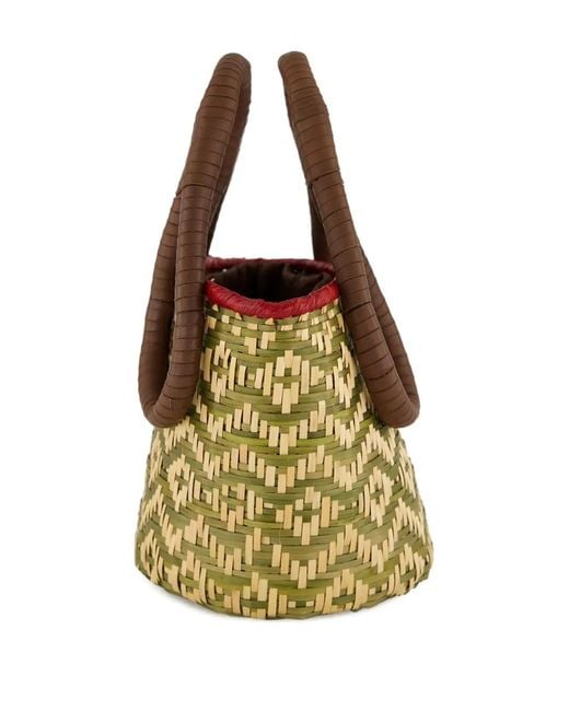 Johanna Ortiz Metallic Mini Understanding Of The Cosmos Woven Bucket Bag