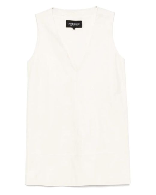 Cynthia Rowley White Downtown Leather Dress