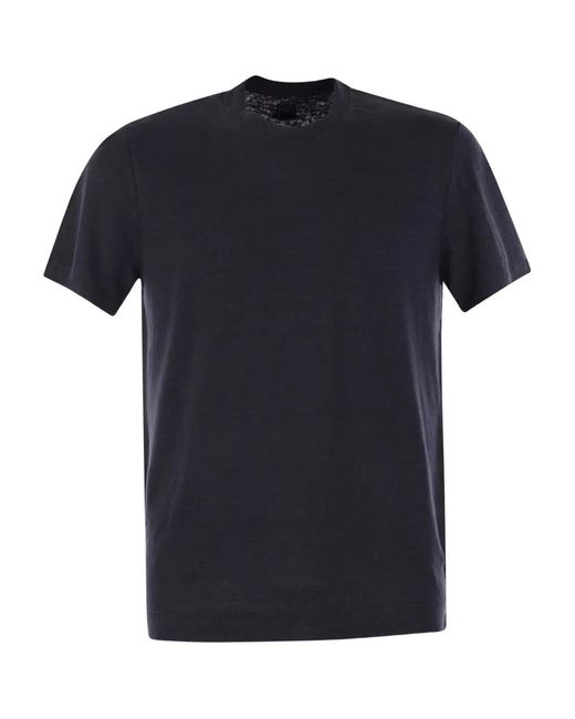 Fedeli Black Short-Sleeve T-Shirt for men