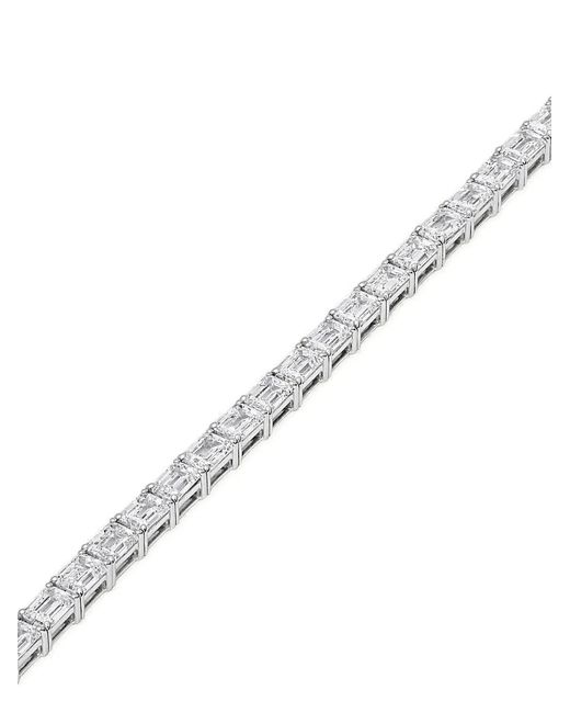 Jewels Aficionado White 18K Emerald-Cut Diamond Bracelet