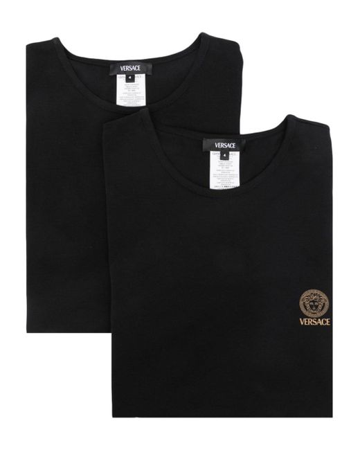 メンズ Versace メドゥーサ Tシャツ Black