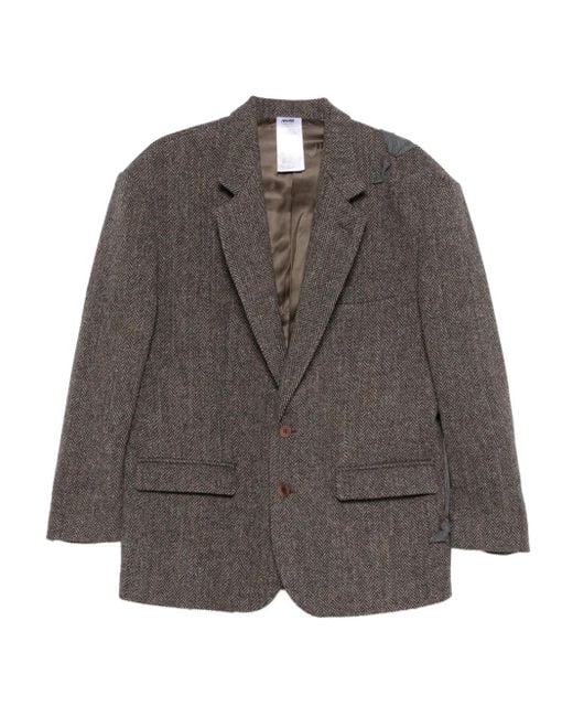 Magliano Gray Sigle-Breasted Blazer for men