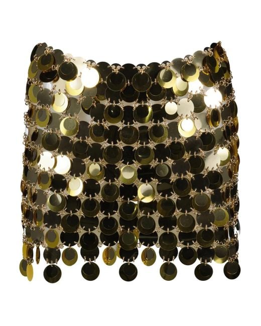 Rabanne Metallic Sequin Mini Skirt