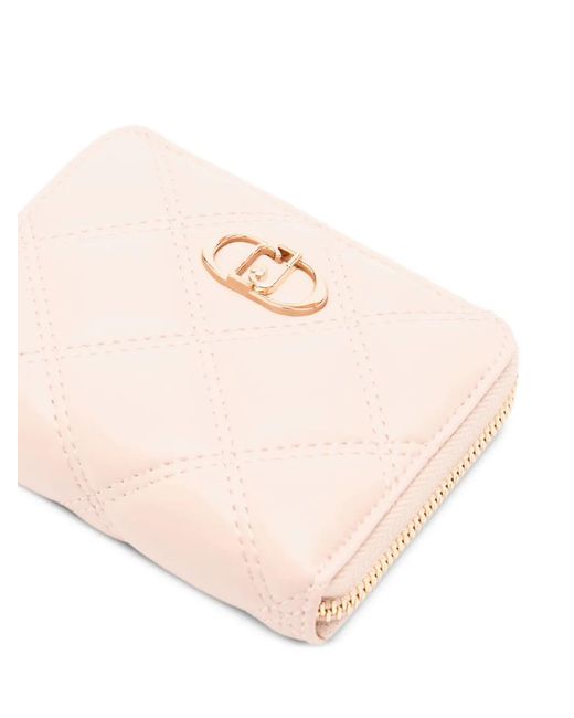Liu Jo Pink Monogram Quilted Small Wallet