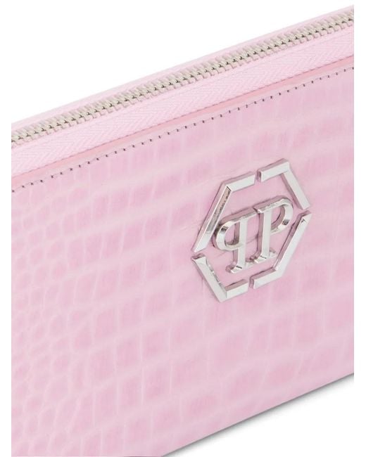 Philipp Plein Pink Zip-Around Wallet
