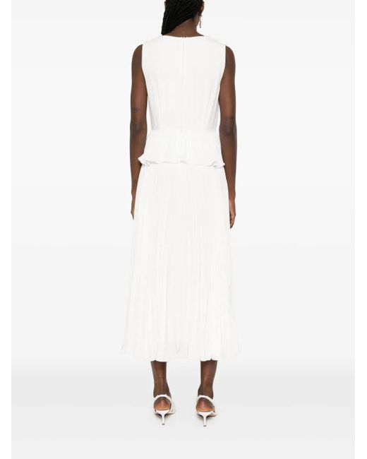 Vestido de fiesta con aplique floral Nissa de color White