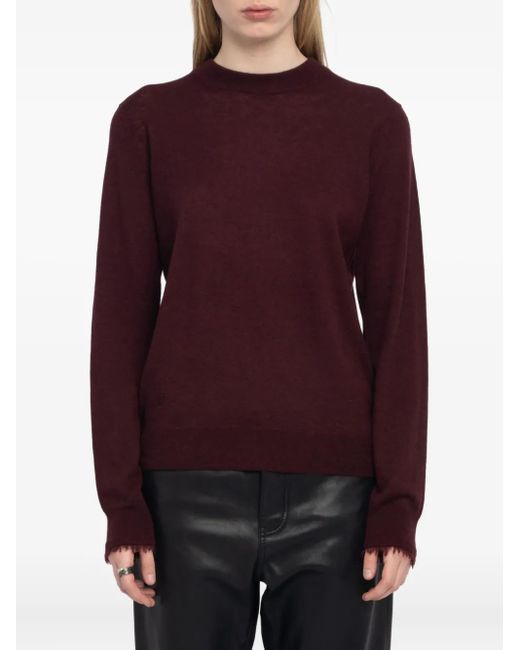 Zadig & Voltaire Ivy フレイドカフス セーター Purple