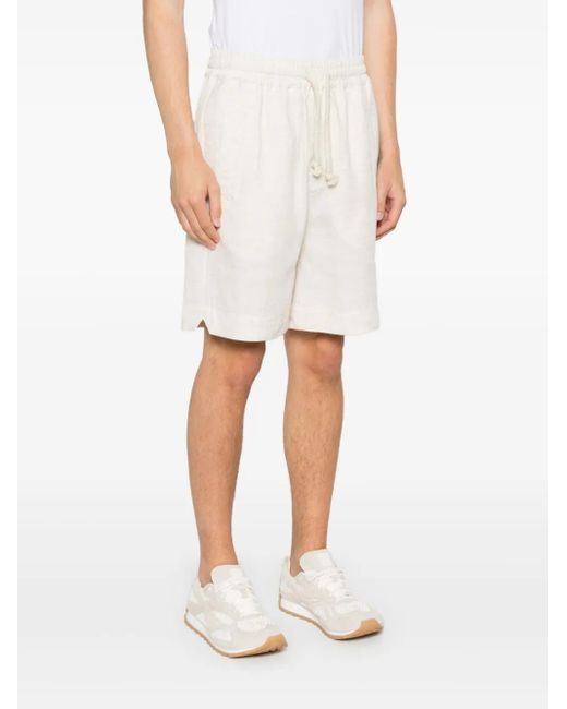 Eleventy White Drawstring-Waist Shorts for men