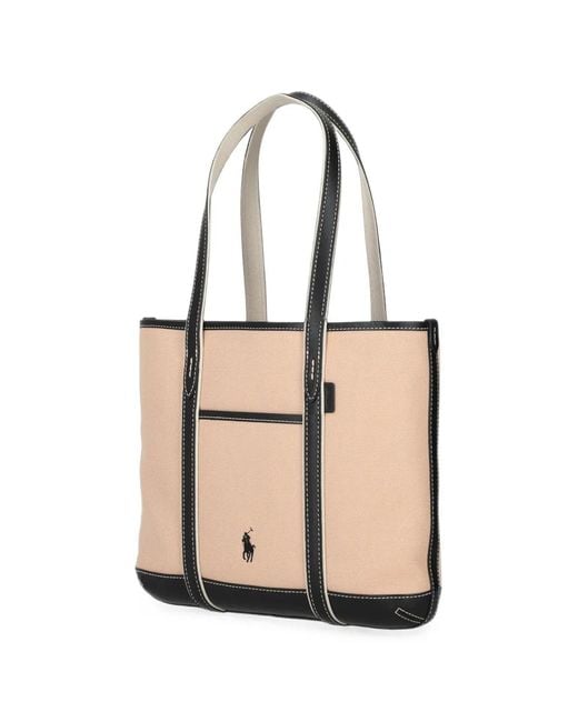 Polo Ralph Lauren Natural Logo-Embroidered Tote Bag