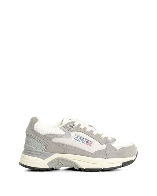 Autry White Hyperway Mesh-Panels Sneakers