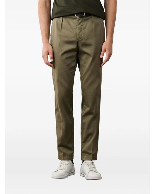Hackett Green Pressed-Crease Trousers for men