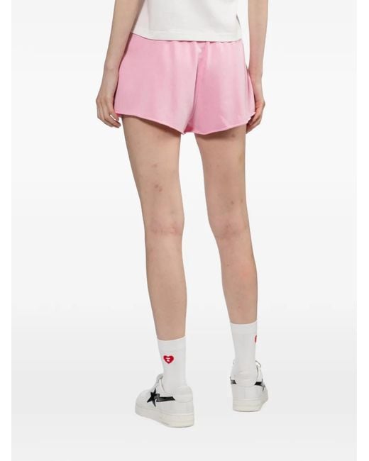 AAPE BY A BATHING AP Pink Logo-Print Shorts