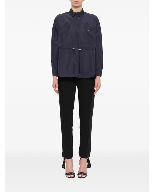 KENZO Blue Drawstring-Waist Shirt