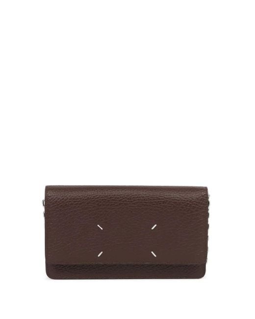 Maison Margiela Brown Four-Stitch Logo Bag