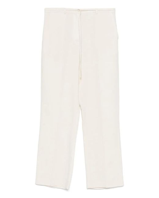 Patrizia Pepe Broek Met Logopatch in het White