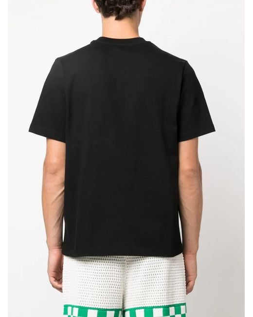 Casablanca Black Organic Cotton-jersey T-shirt X for men