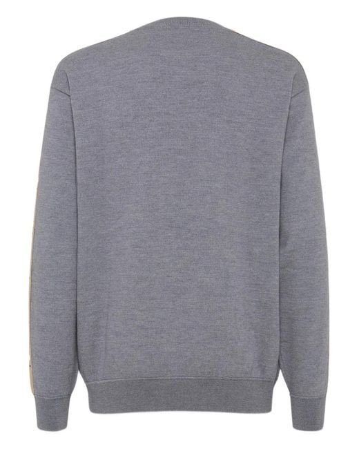 DSquared² Gray Logo-Tape Sweater for men