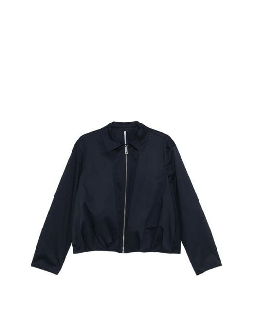 Liviana Conti Blue Veste À Fermeture Zippée