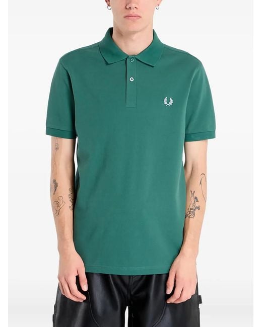 Fred Perry Green Short-Sleeve Polo Shirt for men
