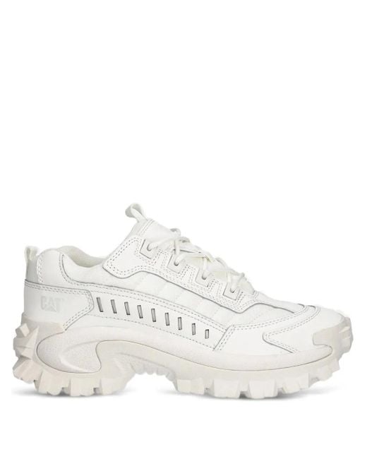 Caterpillar White Intruder Lace-Up Sneakers