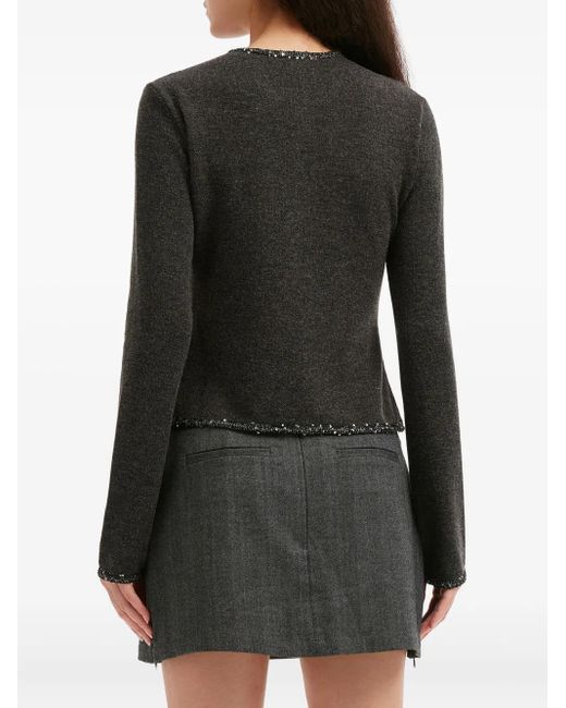 B+ AB Black Button-Embellished Cardigan