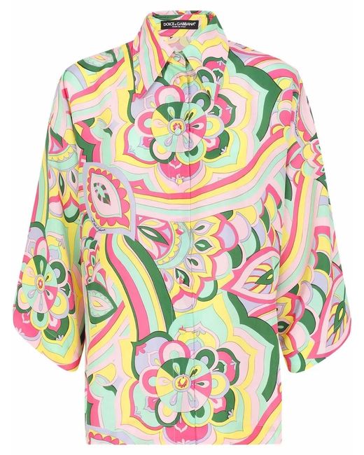 Dolce & Gabbana Multicolor Shirts Red