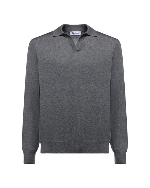 Galiana Gray Wool Fine-Knit Top for men