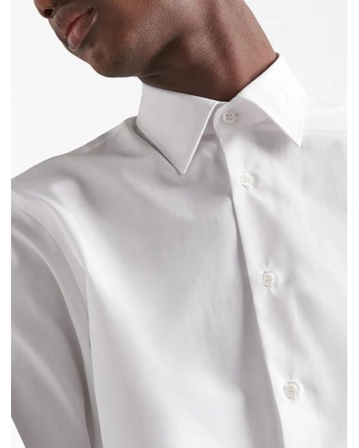 Prada White Cotton Shirt for men