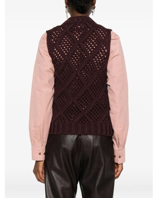Top de punto de ochos Eleventy de color Purple