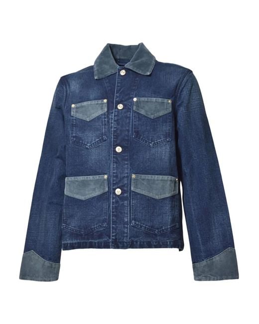 Wales Bonner Blue Sierra Buttoned Jacket for men